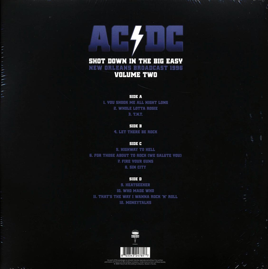 AC/DC - Shot Down In The Big Easy Volume 2: New Orleans Broadcast 1996 (2xLP)