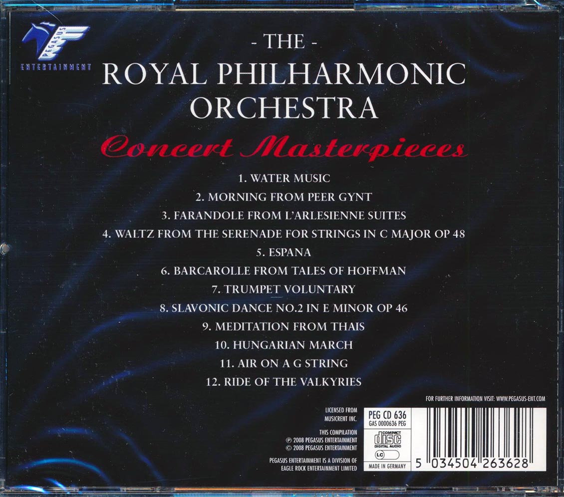 The Royal Philharmonic Orchestra - Concert Masterpieces: Water Music, Farnadole, Espana, Ride Of The Valkyries