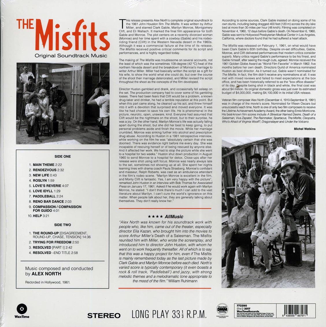 Alex North - The Misfits: Original Soundtrack Music (ltd. ed.) (180g) (remastered)