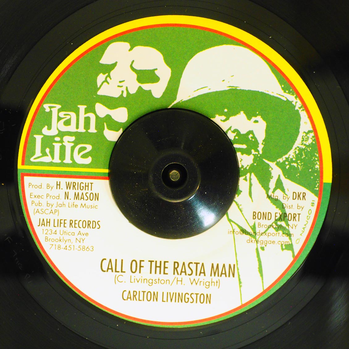 Carlton Livingston - Call Of The Rasta Man / Jah Life - Dubplate Master Style (rhythm: "Reggae Gone International")