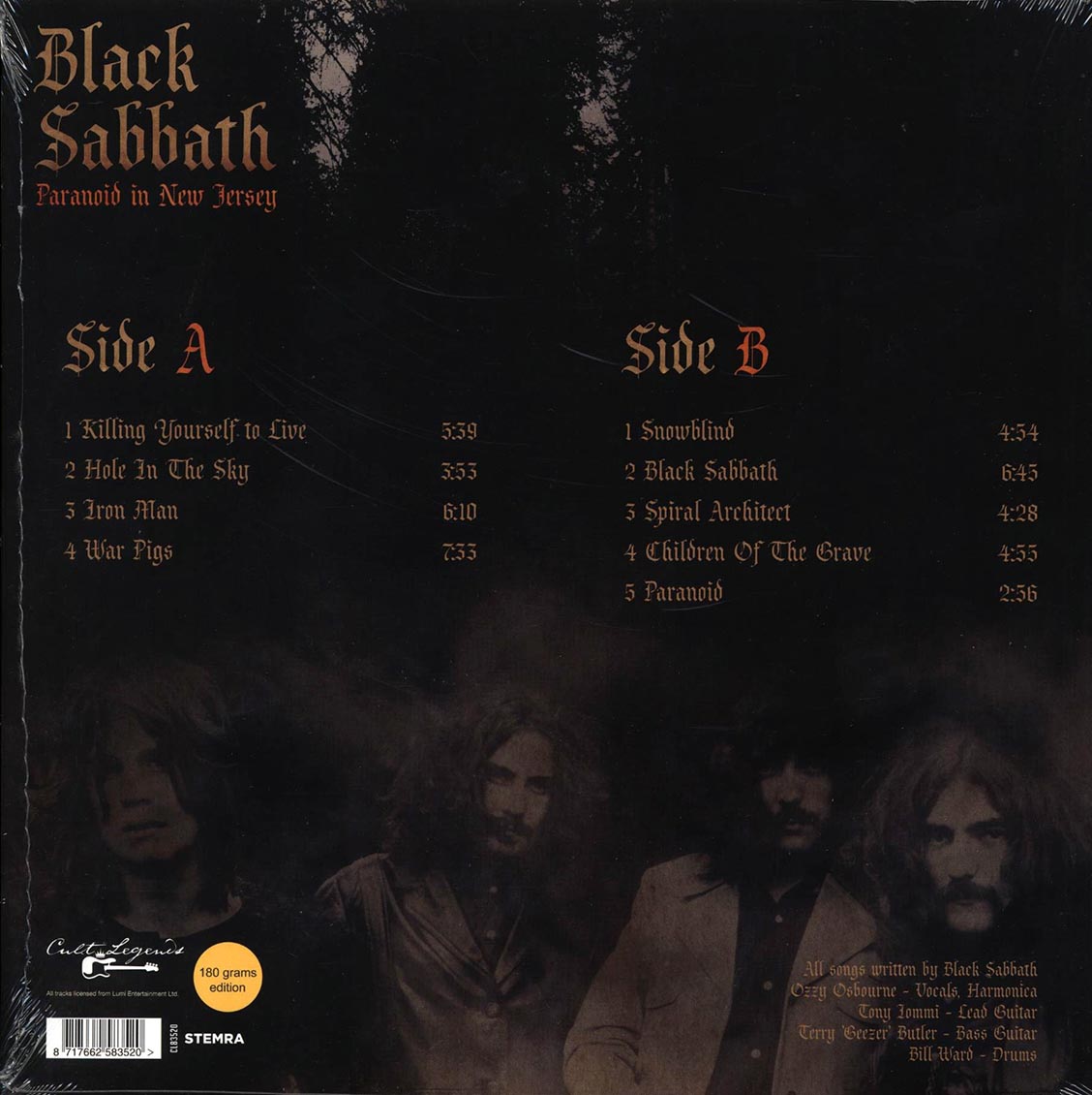 Black Sabbath - Paranoid In New Jersey: Convention Hall, Asbury Park, NJ, August 5th, 1975