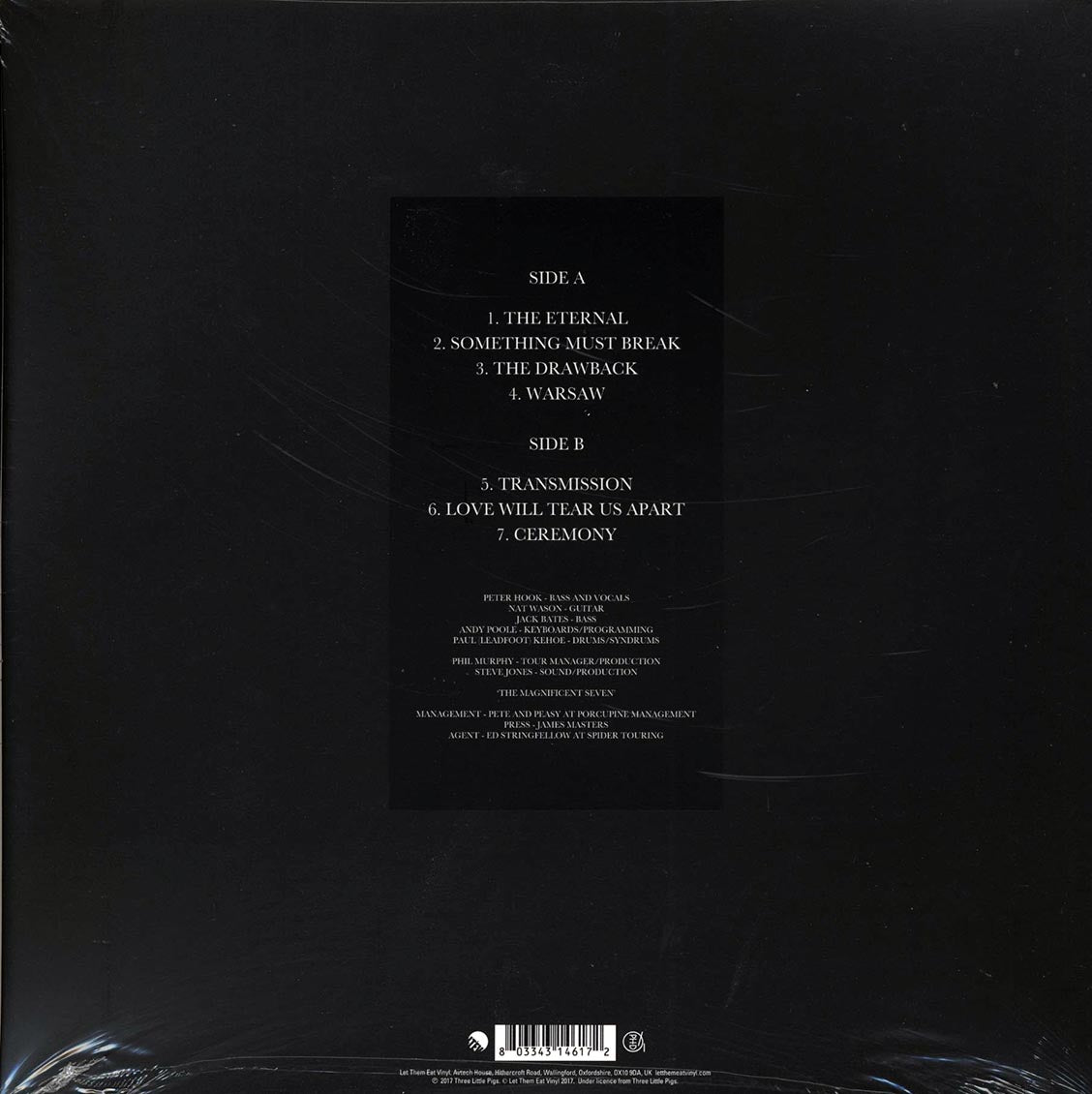 Peter Hook & The Light - Unknown Pleasures Tour 2012 Volume 3: Live In Leeds, The Cockpit, 29/11/12 (RSD 2017) (ltd. ed.) (clear vinyl)