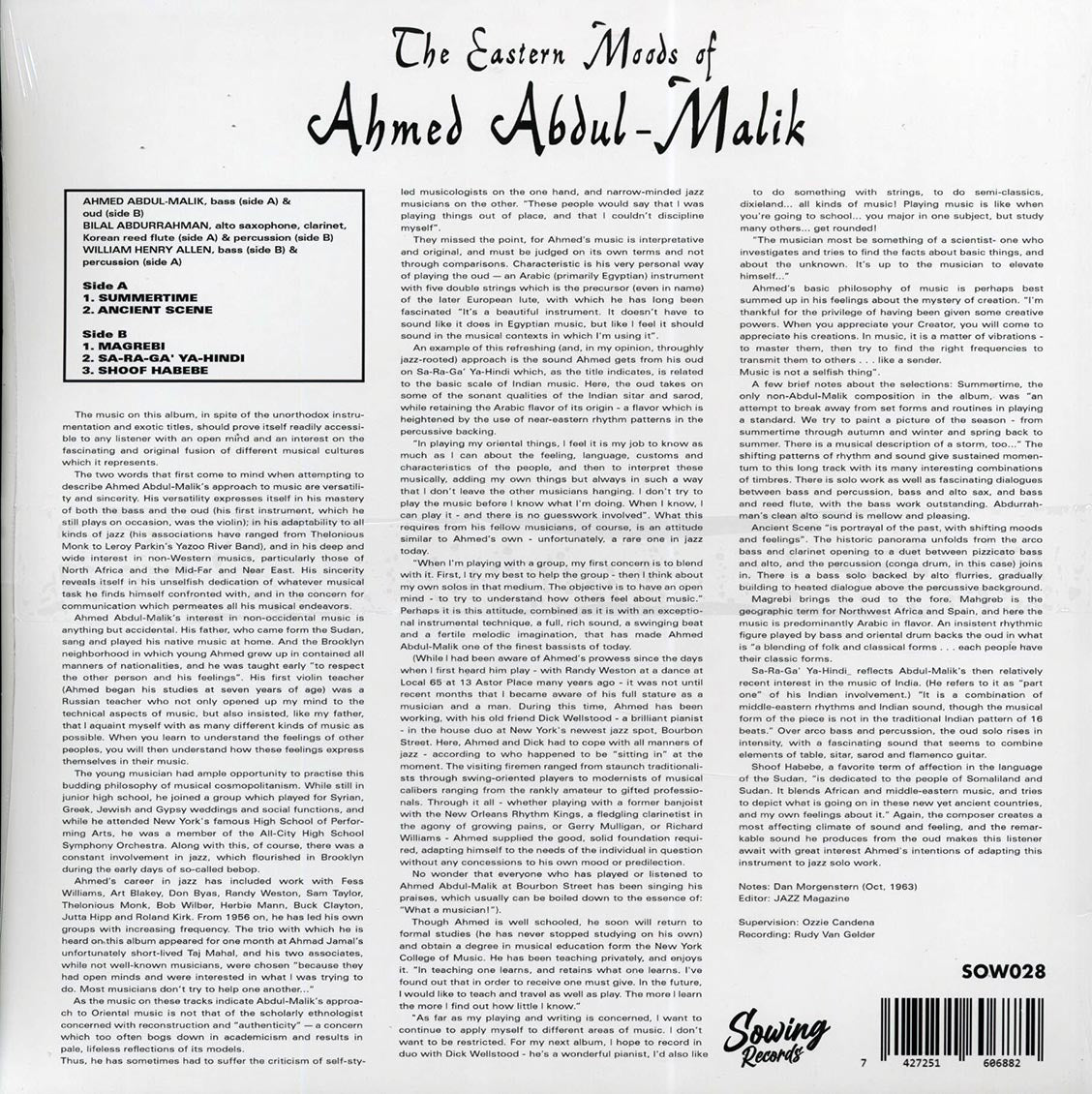 Ahmed Abdul-Malik - The Eastern Moods Of Ahmed Abdul-Malik (clear vinyl)