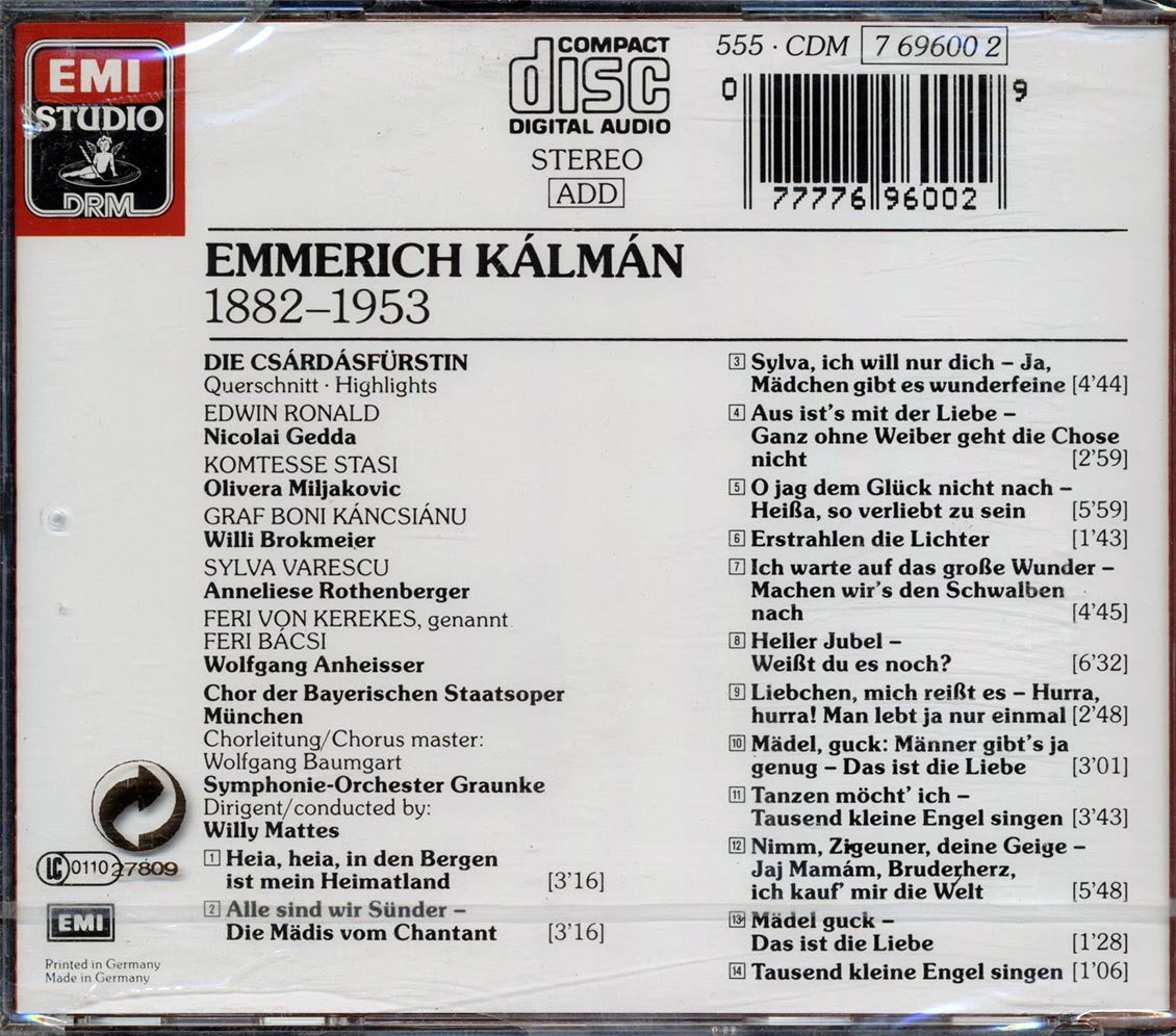 Emmerich Kalman - Die Csardasfurstin