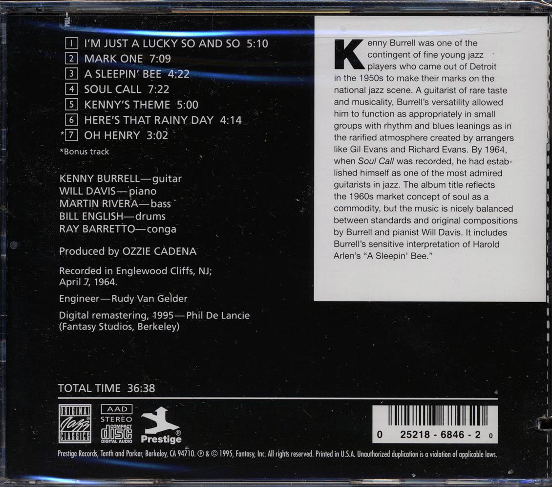 Kenny Burrell - Soul Call (marked/ltd stock)