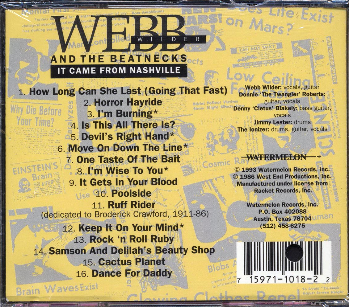 Webb Wilder & The Beatnecks - It Came From Nashville (marked/ltd stock)