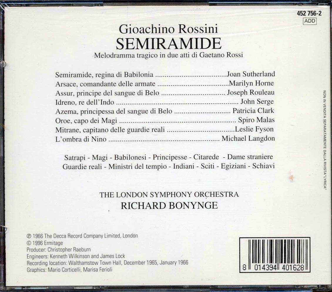 Rossini, Sutherland, Horne, Serge, Rouleau, Malas - Semiramide: Atto II
