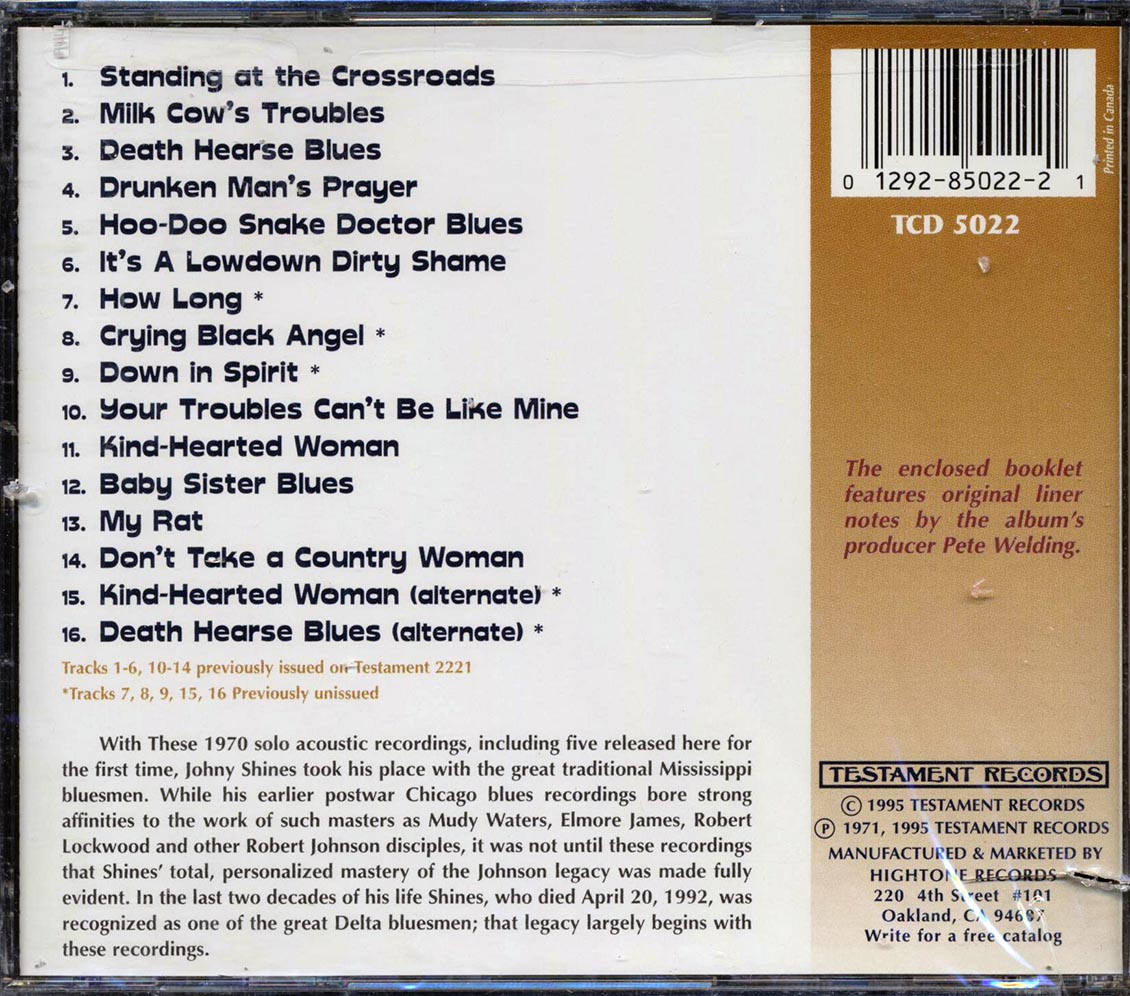 Johnny Shines - Standing At The Crossdroads (marked/ltd stock)