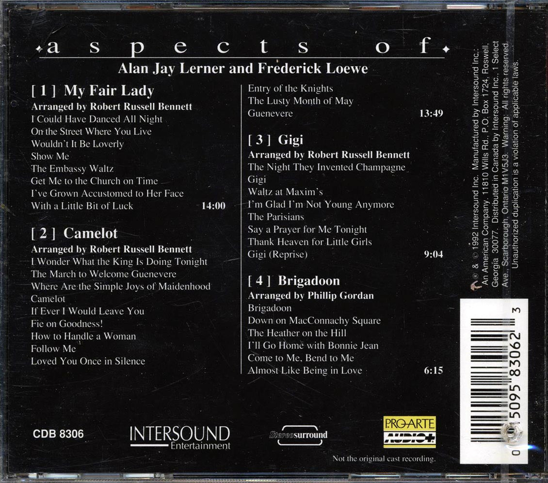 Paul Freeman, Orchestra Of The Americas - Aspects Of My Fair Lady, Camelot, Gigi, Brigadoon (marked/ltd stock)