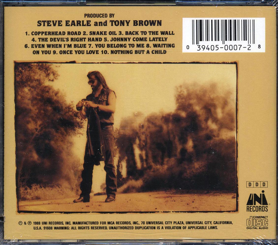 Steve Earle - Copperhead Road (marked/ltd stock)