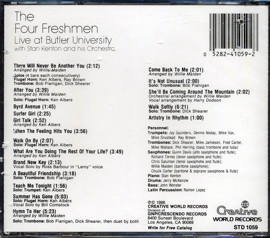 The Four Freshmen, Stan Kenton & His Orchestra - Live At Butler University