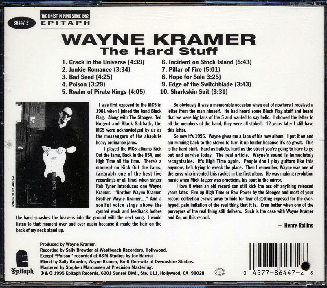 Wayne Kramer - The Hard Stuff (marked/ltd stock)