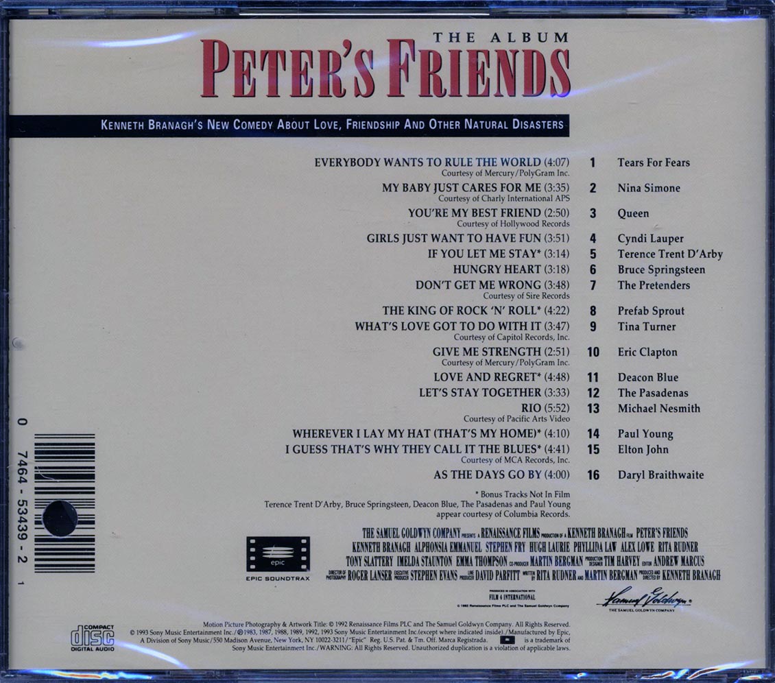Tears For Fears, Queen, Nina Simone, The Pretenders, Etc. - Peter's Friends: The Album (marked/ltd stock)