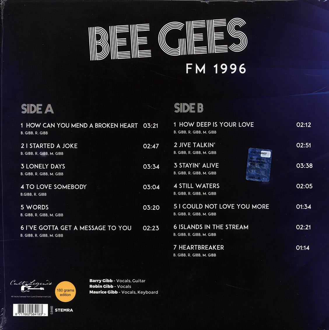 Bee Gees - FM 1996: Live At VH1 Storytellers, November 15, 1996