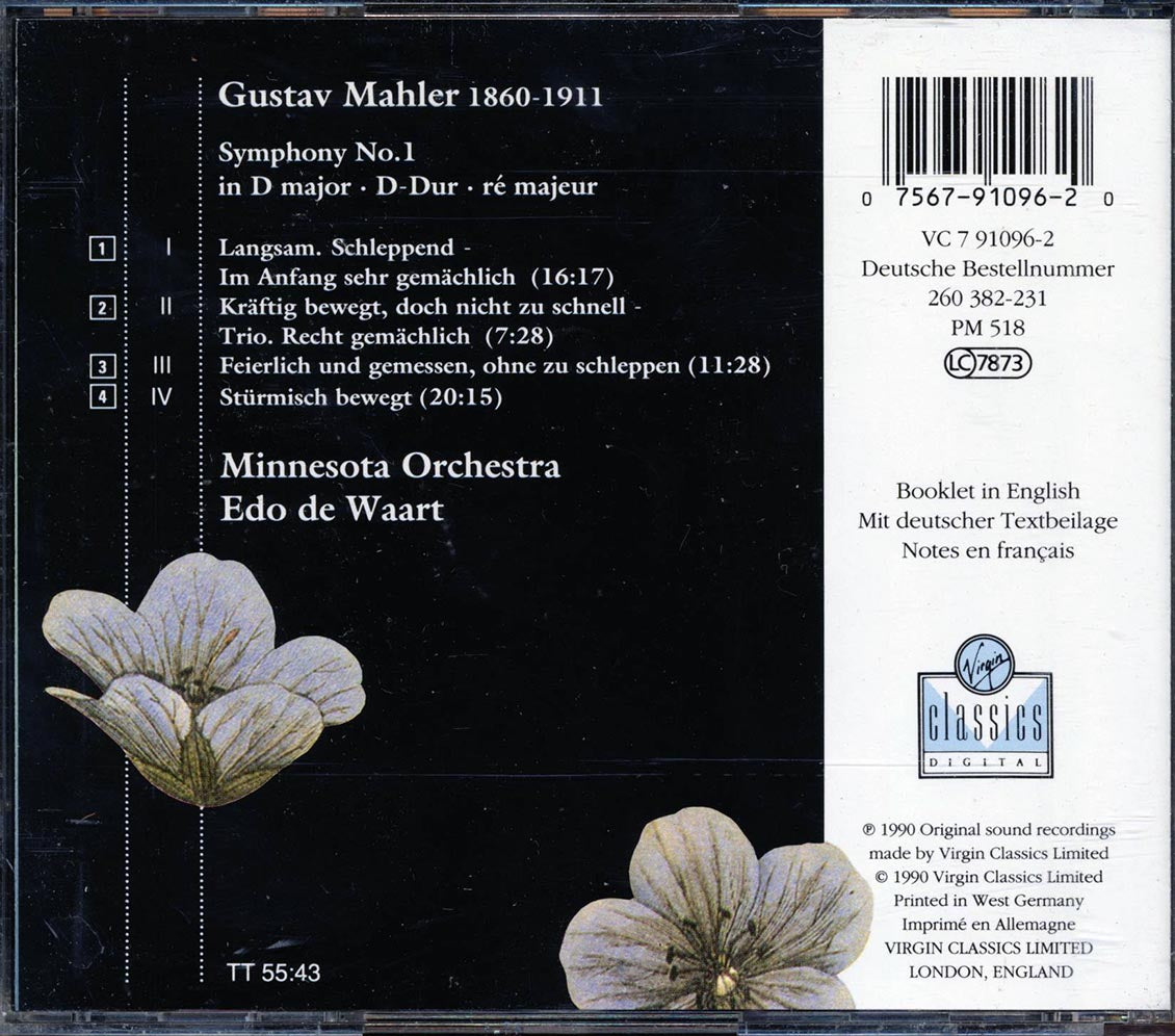 Minnesota Orchestra, Edo De Waart, Mahler - Symphony No. 1