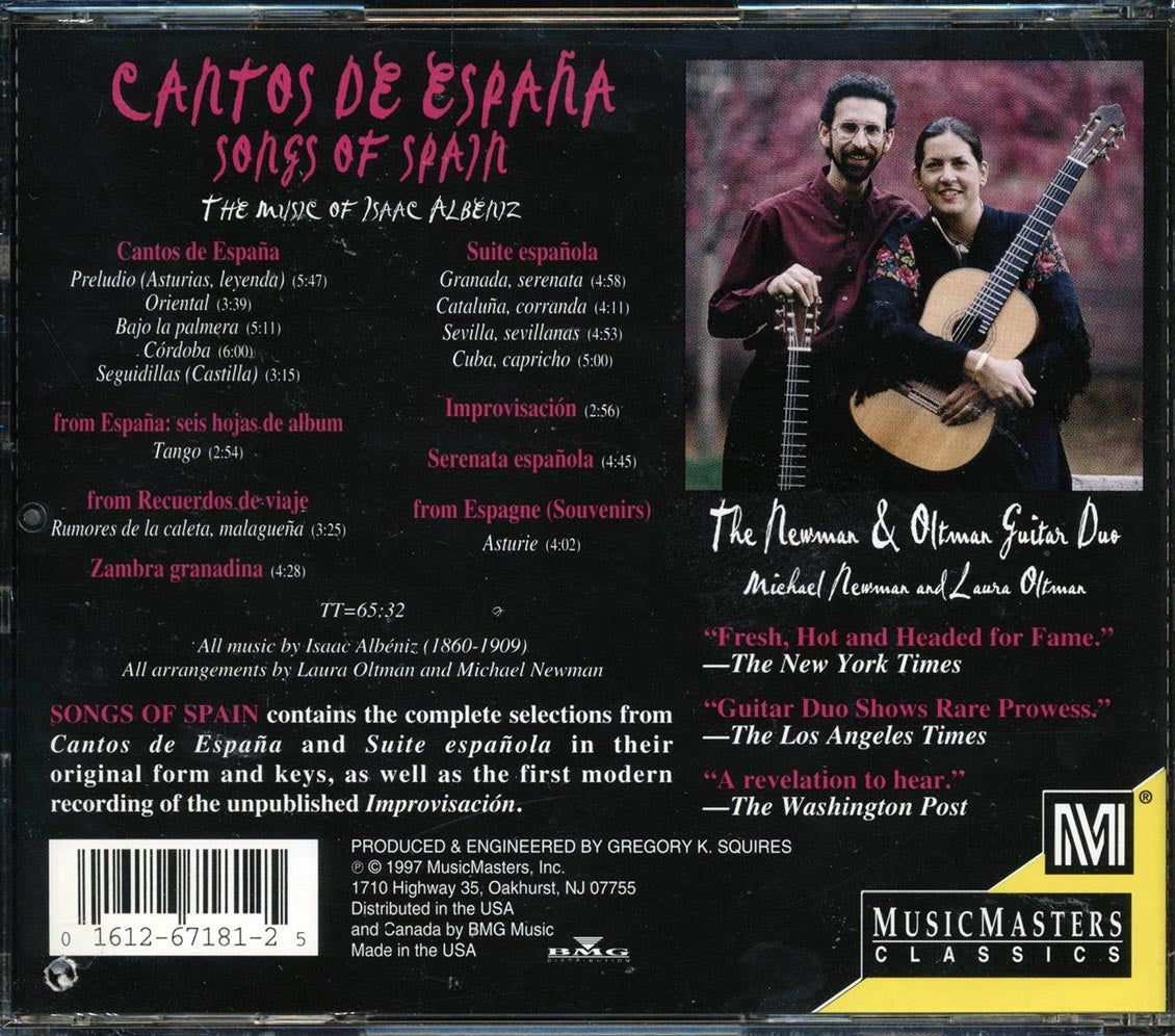 The Newman & Oltman Guitar Duo, Isaac Albeniz - Cantos De Espana: Songs Of Spain