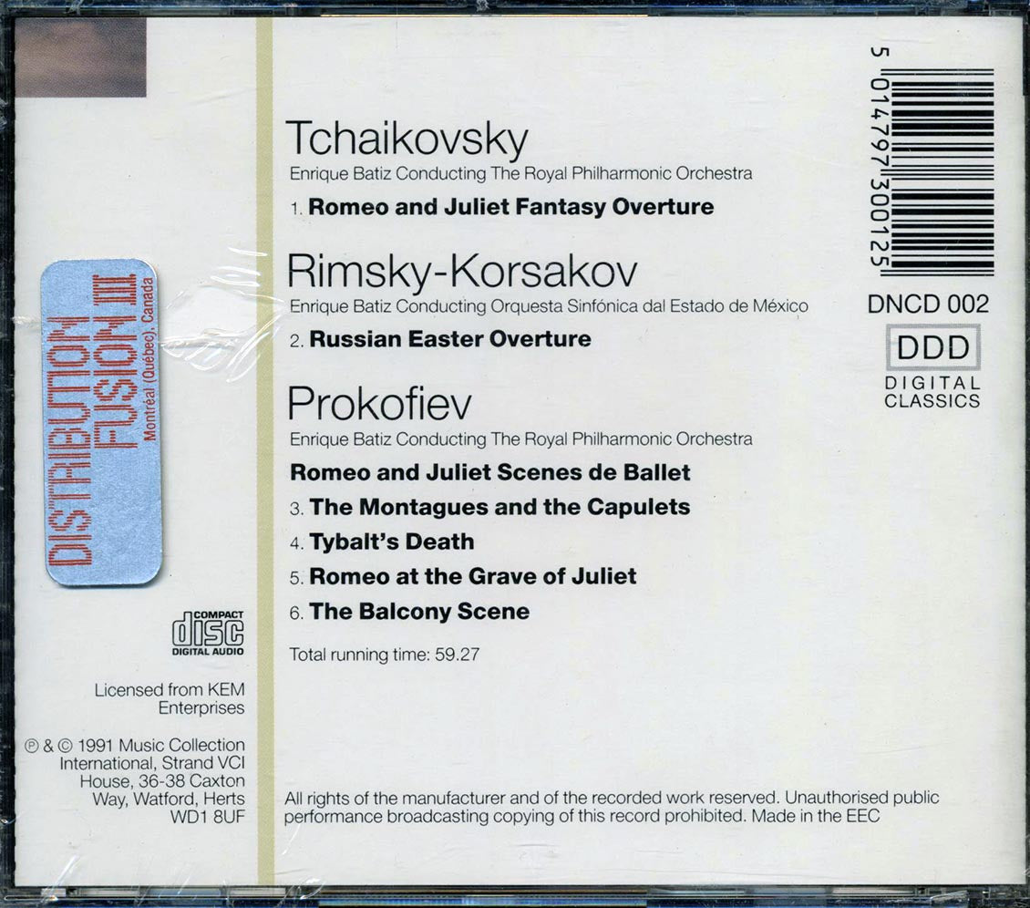 Enrique Batiz, Royal Philharmonic Orchestra, Prokofiev, Tchaikovsky, Rimsky-Korsakov - Romeo And Juliet; Russian Easter Overture (marked/ltd stock)