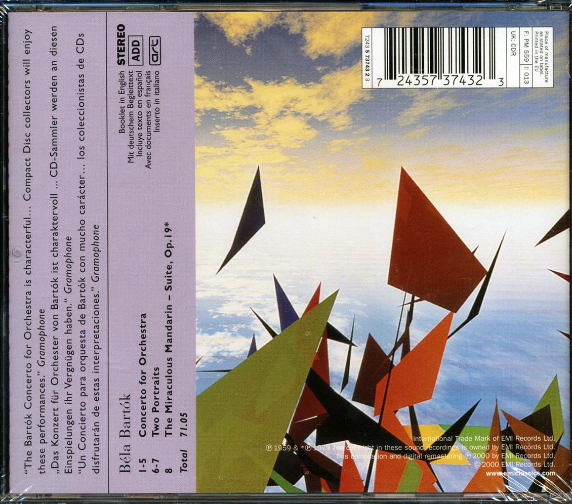 Bartok, Royal Philharmonic Orchestra, The Philadelphia Orchestra, Rafael Kubelik, Eugene Ormandy - Concerto For Orchestra; Two Portraits; The Miraculous Mandarin