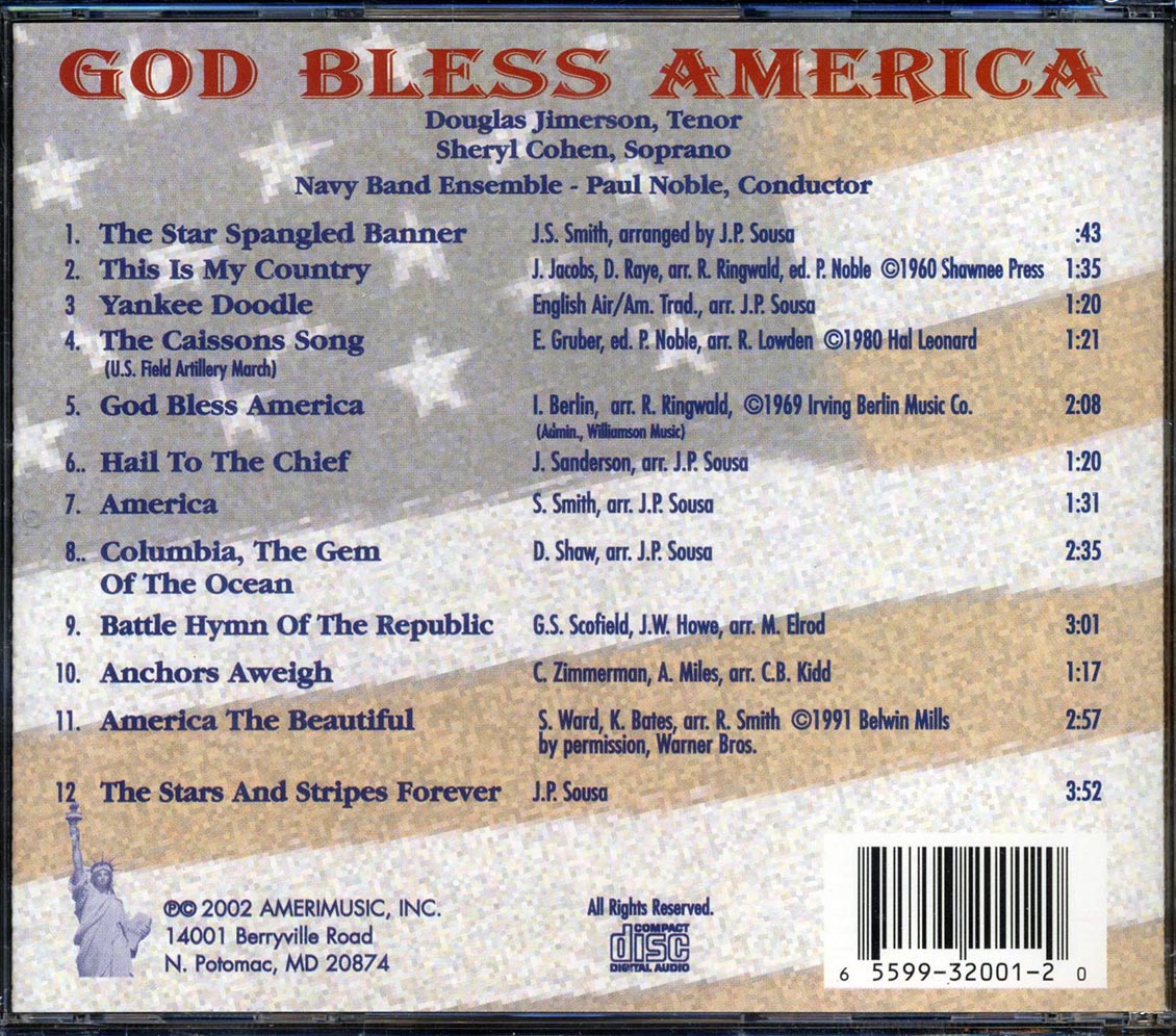 Douglas Jimerson, Sheryl Cohen, Navy Band Ensemble - God Bless America