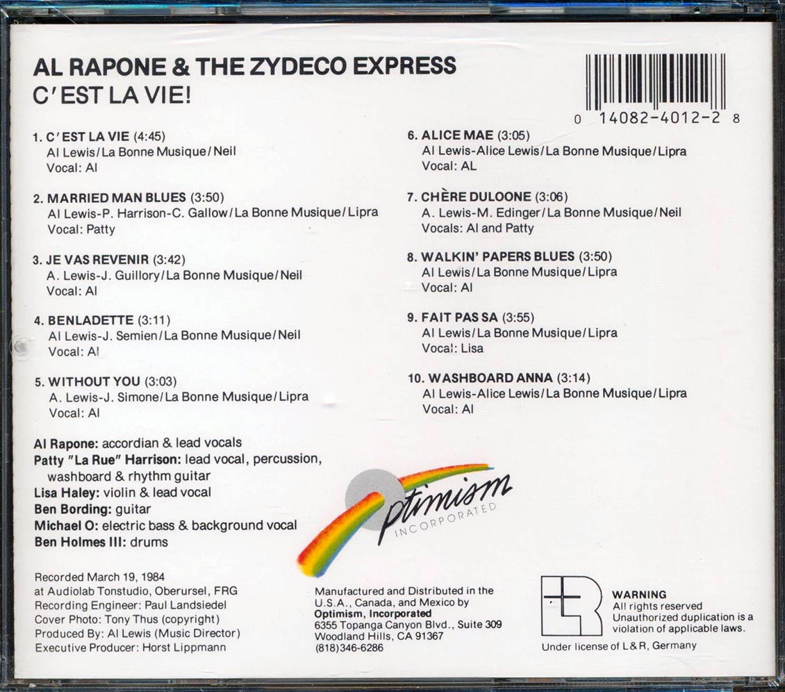 Al Rapone & The Zydeco Express - C'est La Vie!