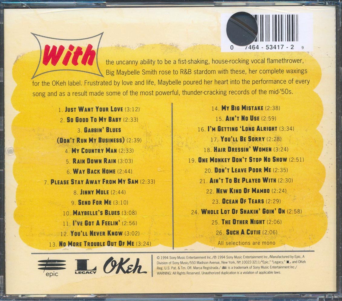 Big Maybelle - The Complete OKeh Sessions 1952- 1955 (26 tracks) (marked/ltd stock)