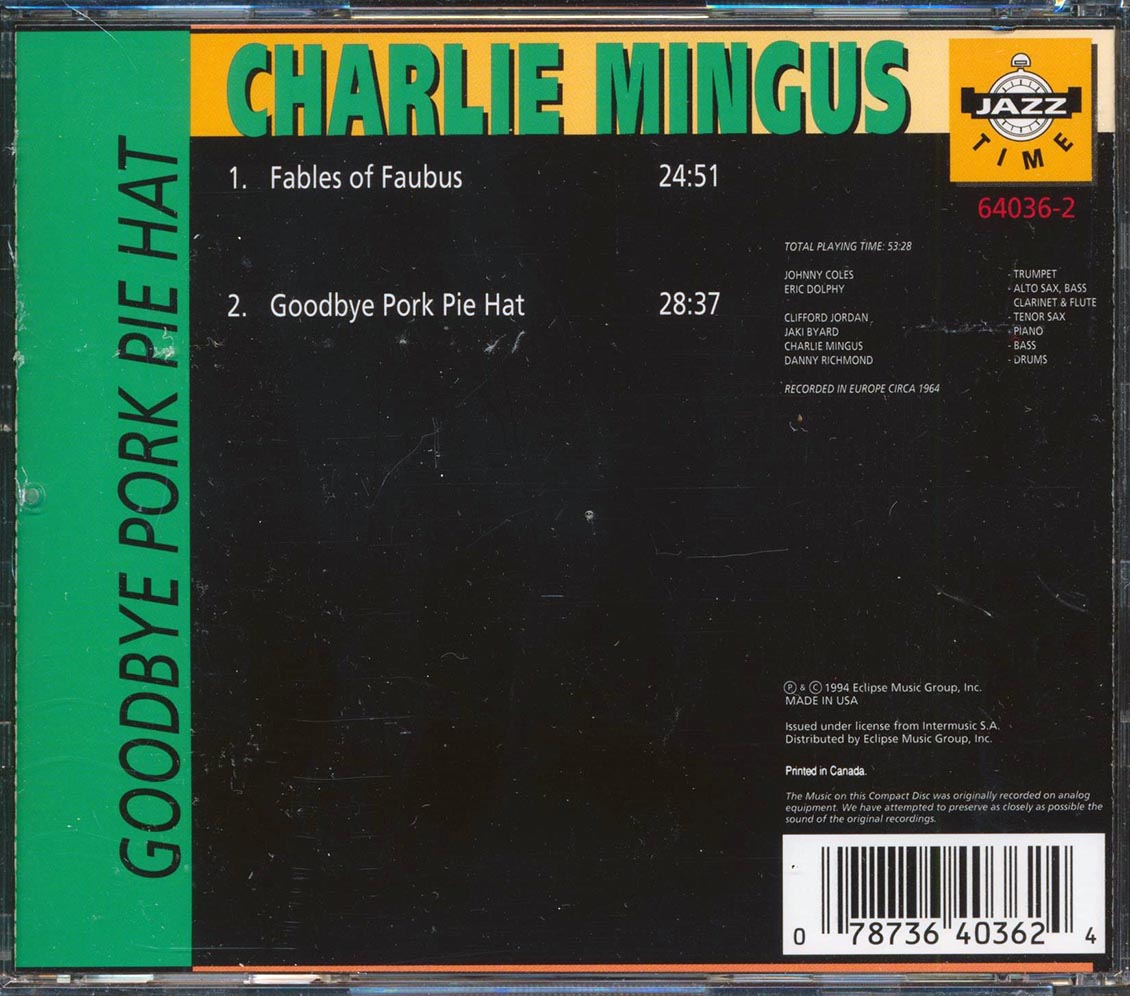 Charles Mingus - Goodbye Pork Pie Hat