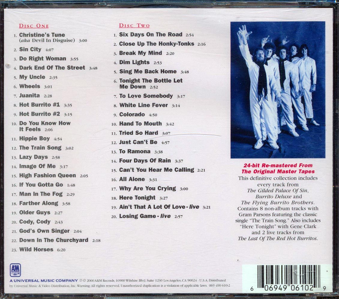 The Flying Burritos Bros - Hot Burritos! The Flying Burrito Bros Anthology 1969-1972 (43 tracks) (2xCD) (remastered) (24-bit mastering)