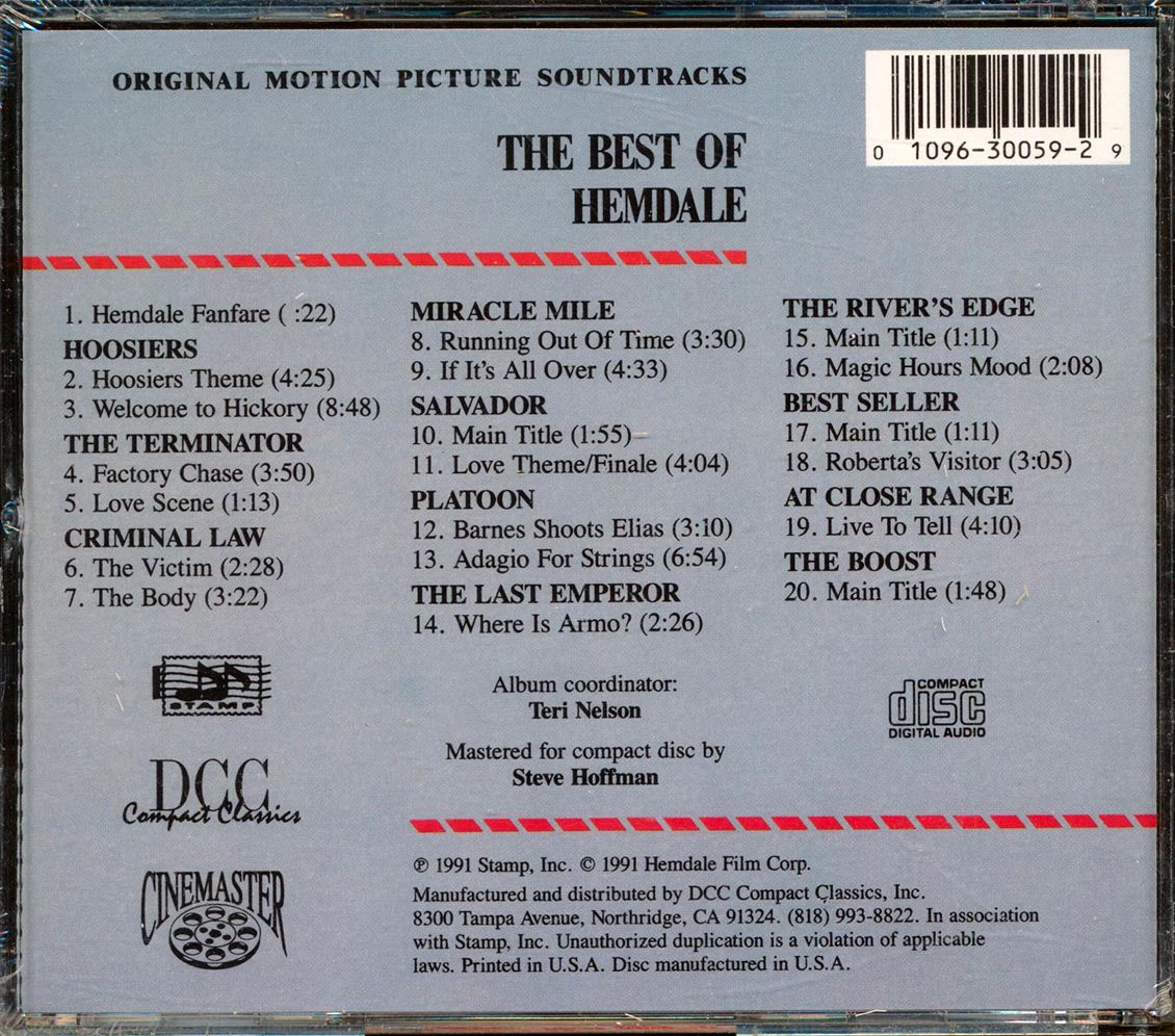 Jerry Goldsmith, Tangerine Dream, Brad Fiedel, Etc. - The Best Of Hemdale