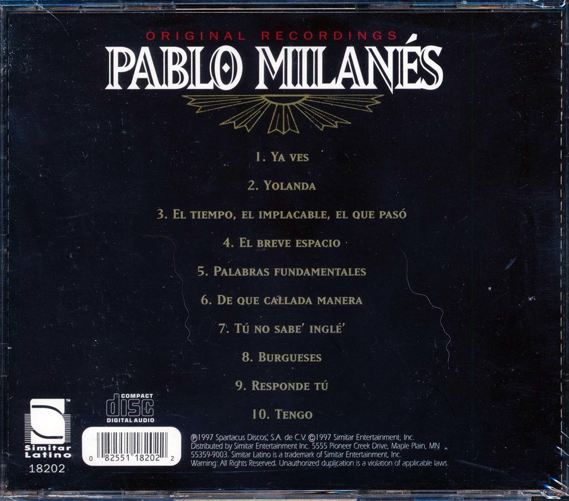 Pablo Milanes - Clasicos De Cuba