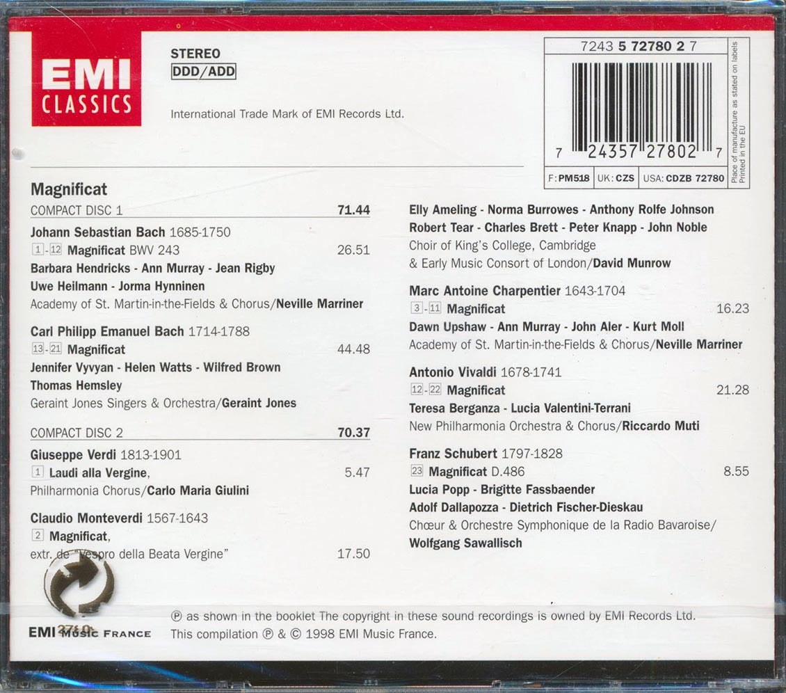 Marc Antoine, Antonio Vivaldi, Johann Sebastian Bach, Etc. - Magnificat (2xCD)