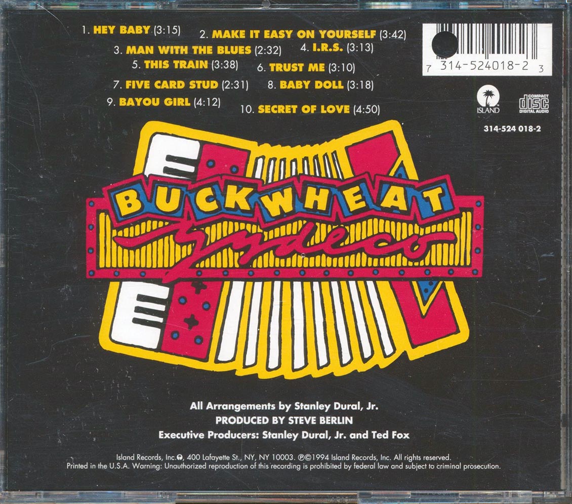 Buckwheat Zydeco - Five Card Stud (marked/ltd stock)