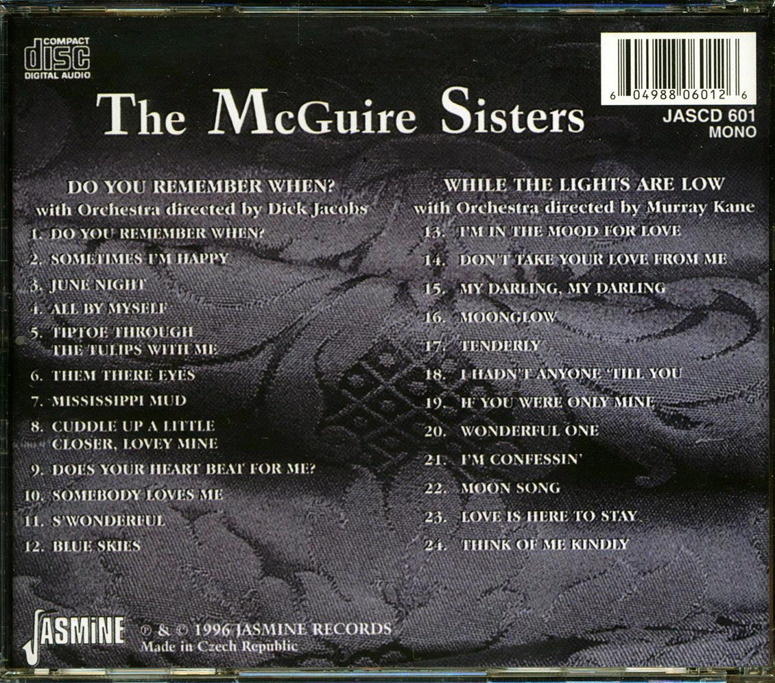 The McGuire Sisters - Do You Remember When + While The Lights Are Low (2xCD)