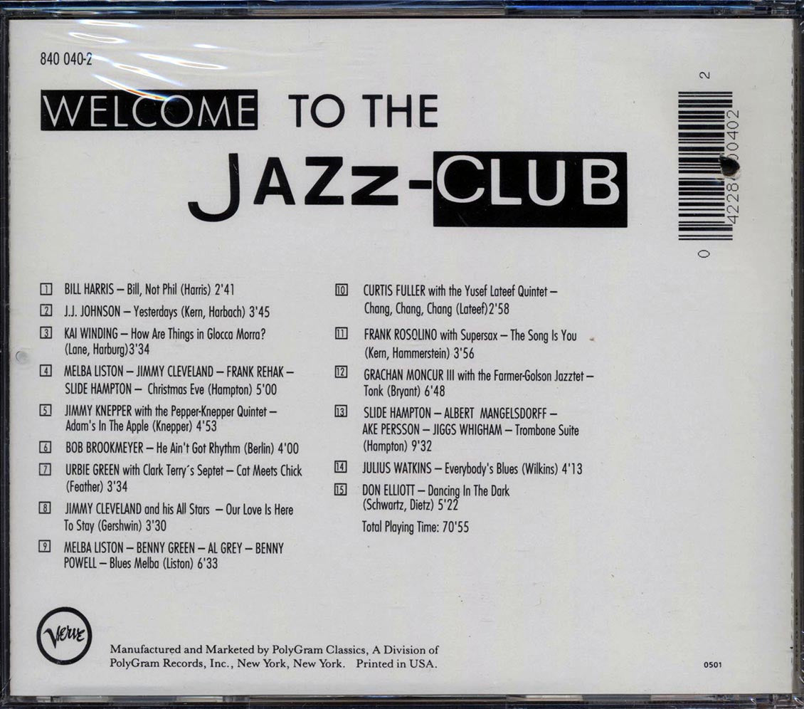 Bill Harris, JJ Johnson, Kai Winding, Etc. - Jazz Club: Trombone (marked/ltd stock)