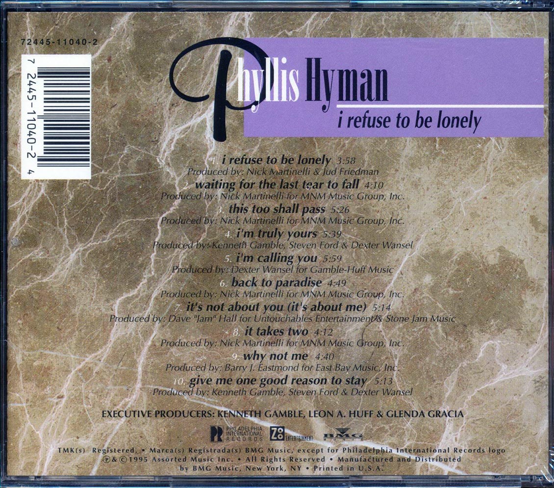 Phyllis Hyman - I Refuse To Be Lonely