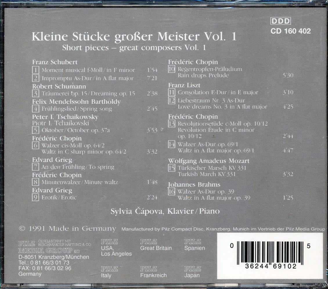 Sylvia Capova - Klein Stucke Grober Meister Volume 1