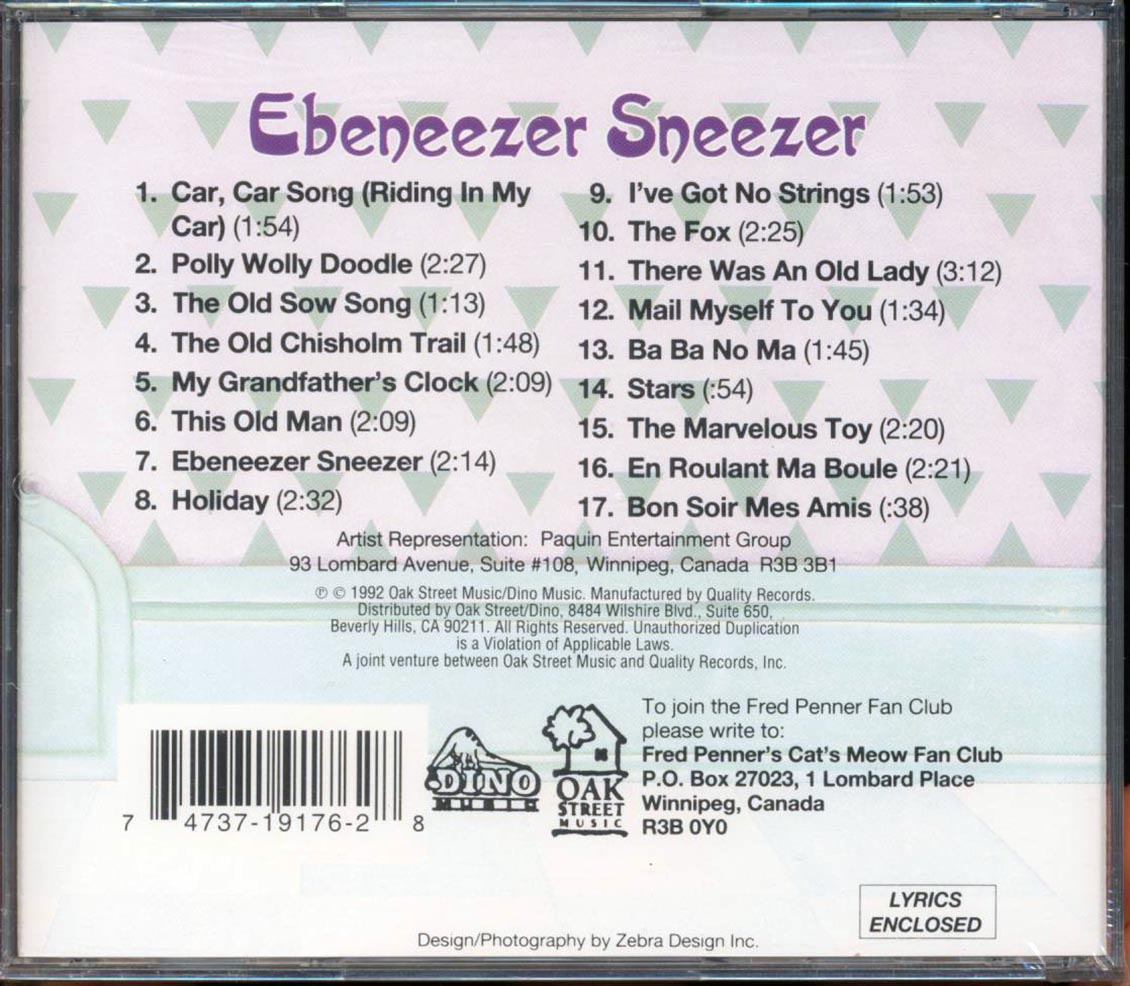 Fred Penner - Ebeneezer Sneezer