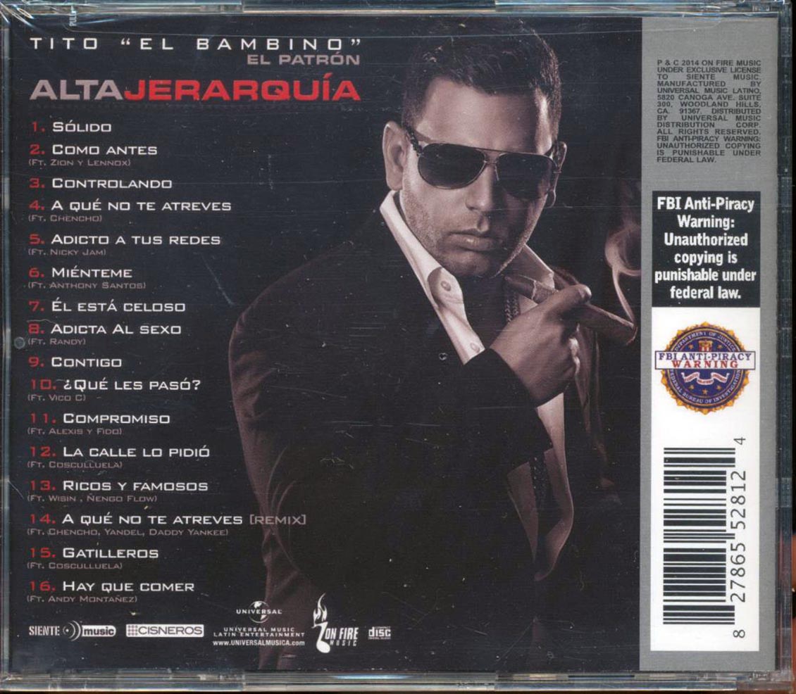 Tito El Bambino El Patron - Alta Jerarquia