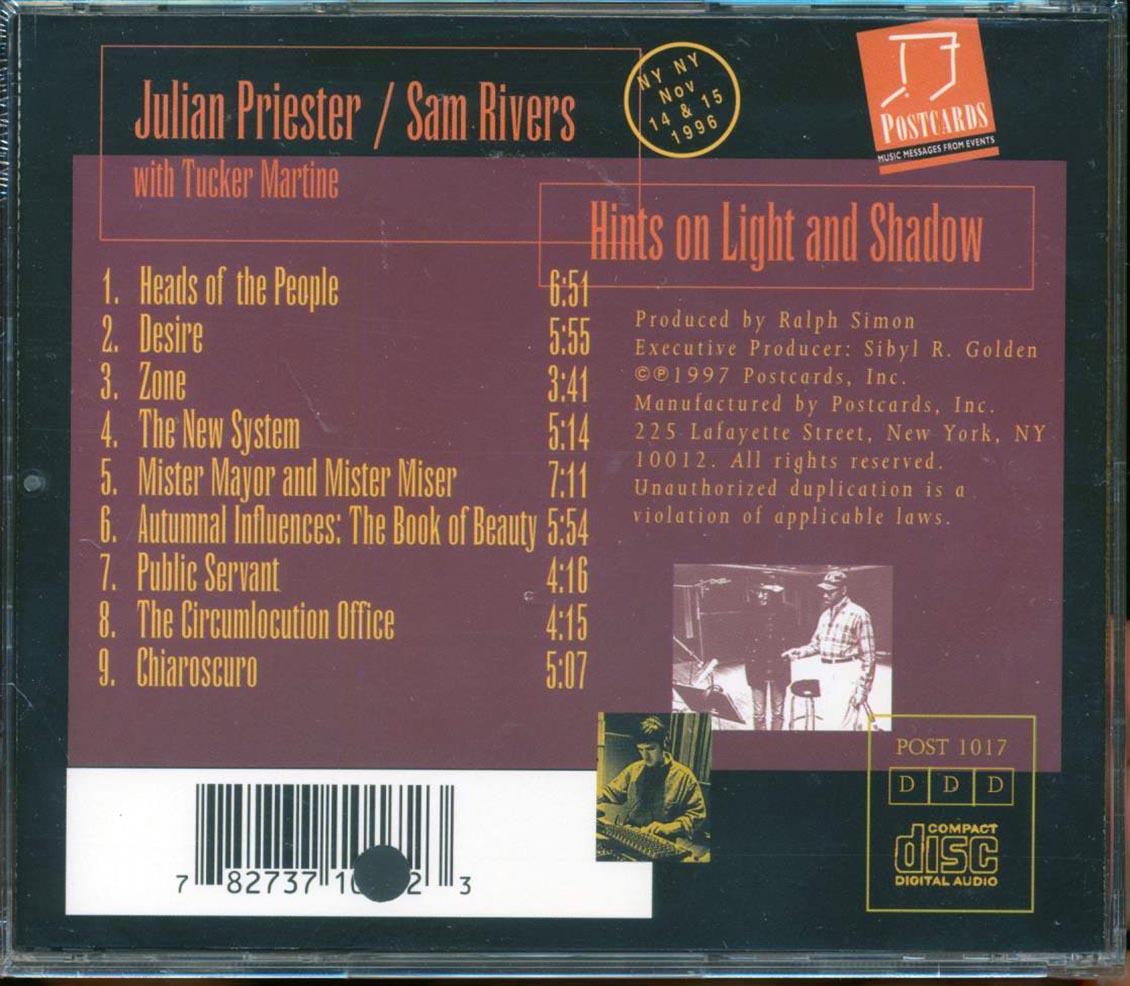 Julian Priester, Sam Rivers - Hints On Light And Shadow (marked/ltd stock)