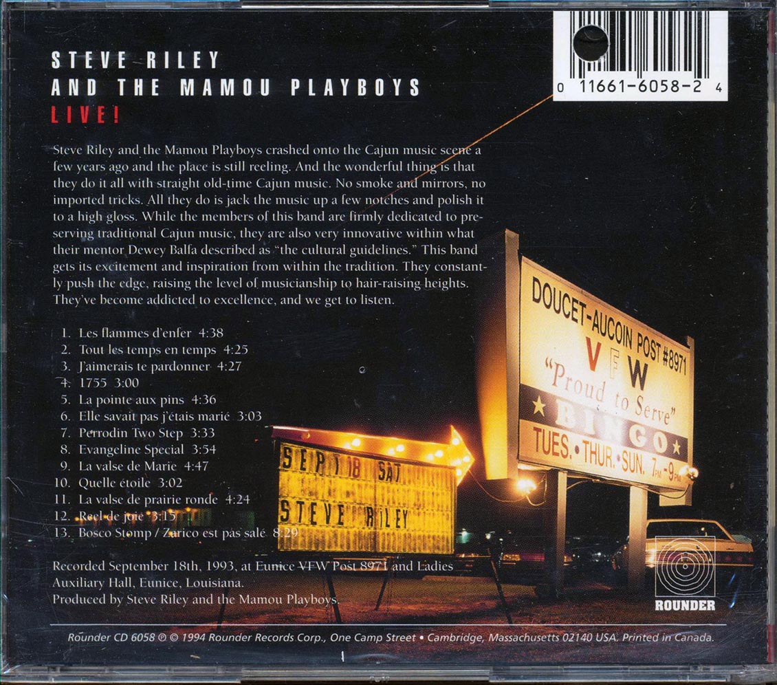 Steve Riley & The Mamou Playboys - Live