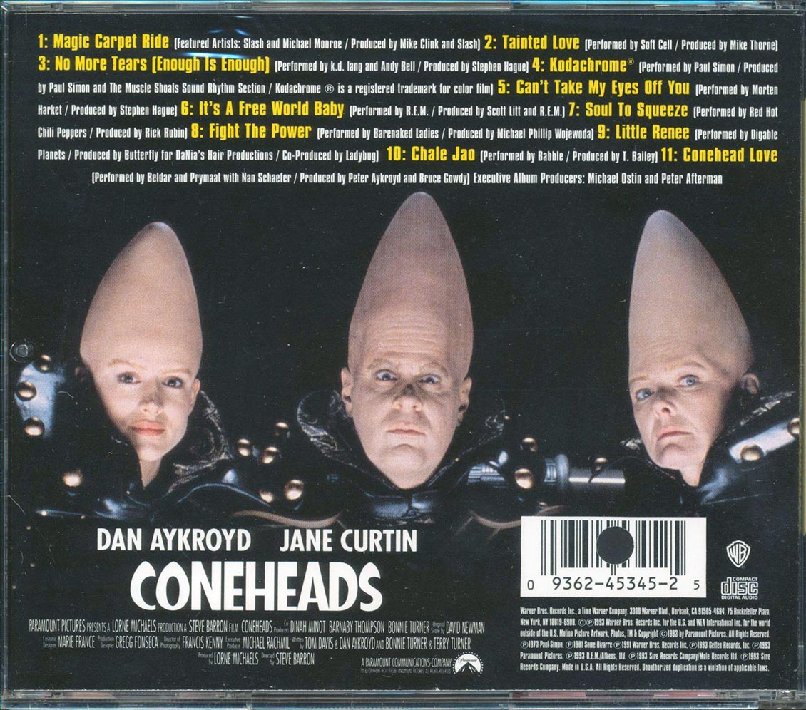 Slash & Michael Monroe, Red Hot Chili Peppers, Barenaked Ladies, Etc. - Coneheads: Music From The Motion Picture Soundtrack (marked/ltd stock)