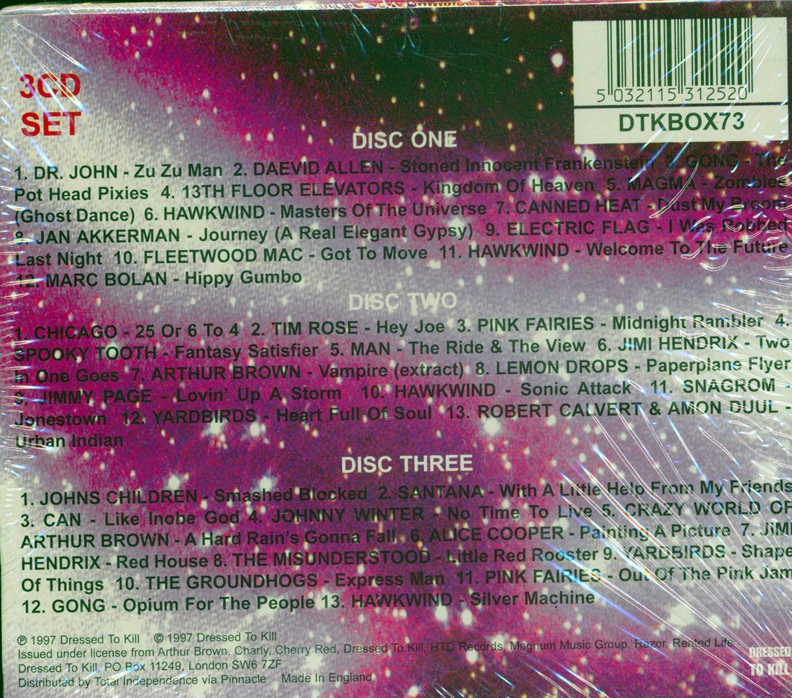 Hawkwind, Yardbords, Can, Pink Fairies, Dr. John, Daevid Allen, Gong, Etc. - The Sixties To Seventies In Search Of Space (3xCD) (box set)