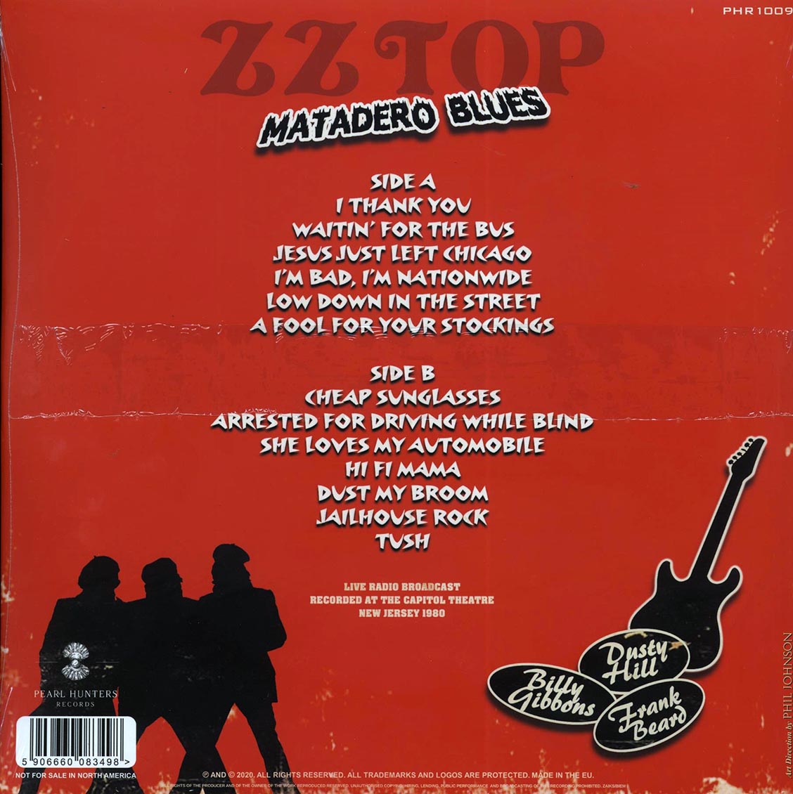 ZZ Top - Matadero Blues: Capitol Theatre, Passaic, NJ 1980 (red vinyl)