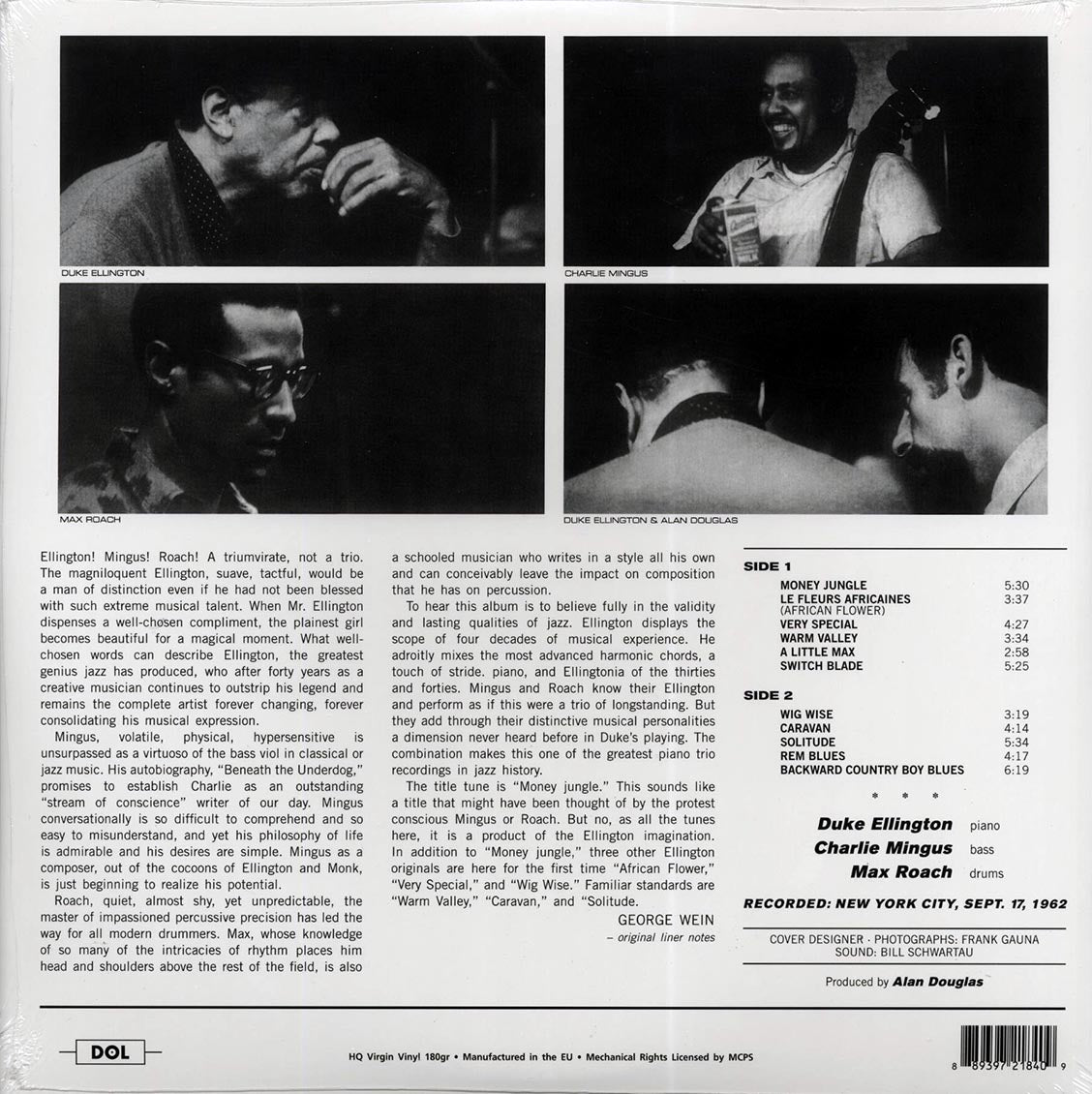 Duke Ellington, Charles Mingus, Max Roach - Money Jungle (180g)