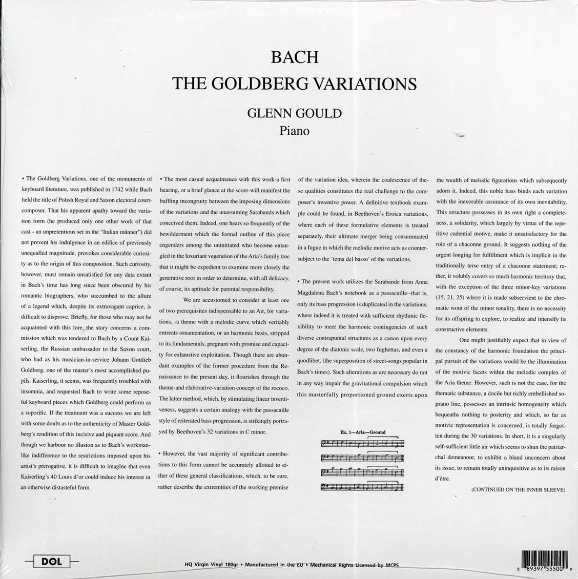 Bach, Glenn Gould - The Goldberg Variations (180g)