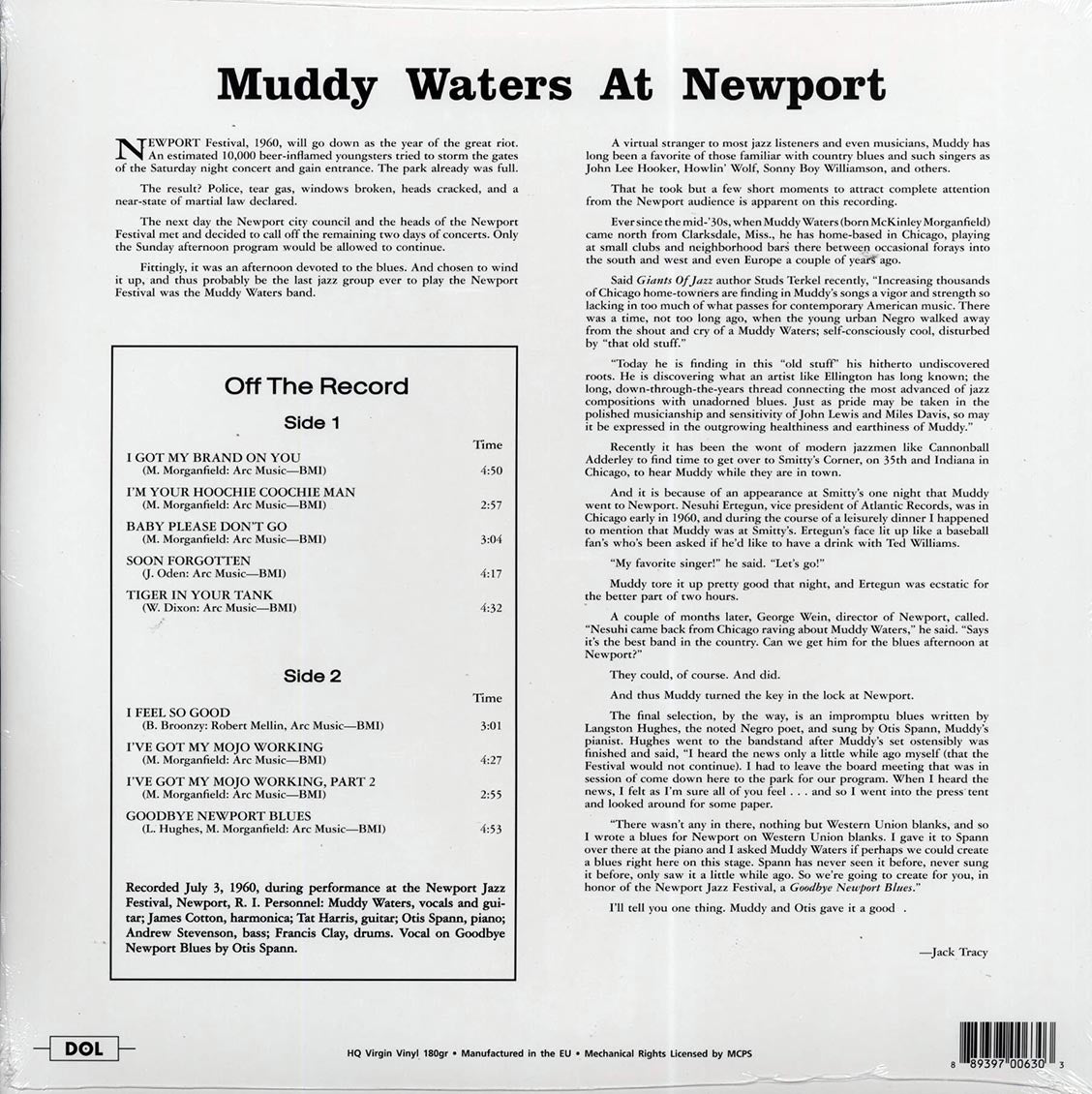 Muddy Waters - At Newport 1960 (180g) (colored vinyl)