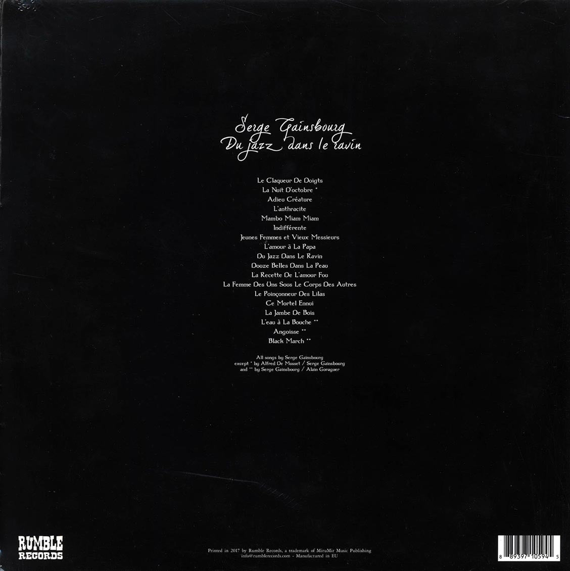 Serge Gainsbourg - Du Jazz Dans Le Ravin