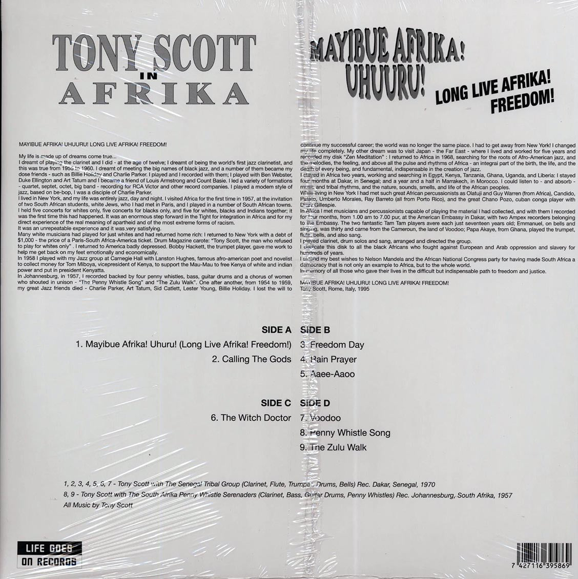 Tony Scott - In Afrika/Mayibue Afrika! Uhuuru! Long Live Afrika! Freedom! (2xLP)