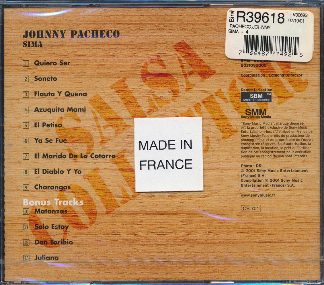 Johnny Pacheco - Sima (+4 bonus tracks)