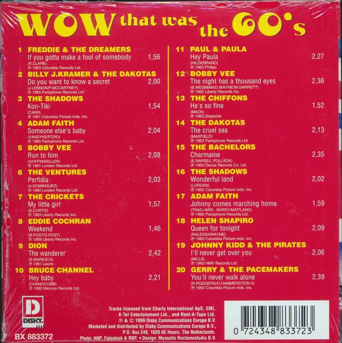 The Crickets, Bobby Vee, Dion, The Shadows, Etc. - Wow That Was The 70's Volume 2 (20 tracks)