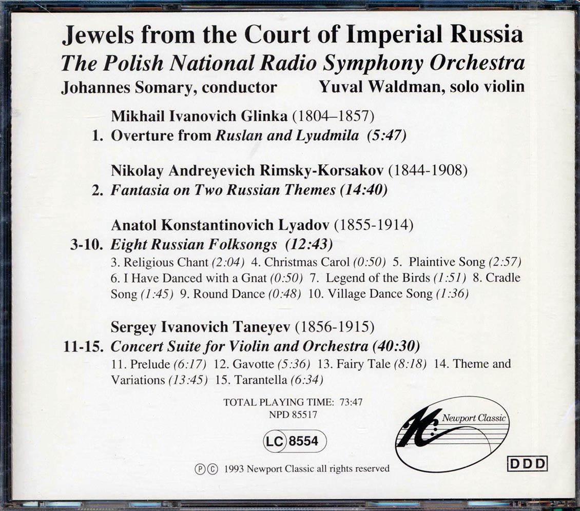 Johannes Somary, The Polish National Radio Symphony Orchestra - Jewels From The Court Of Imperial Russia